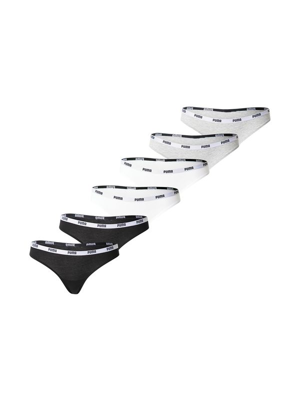 PUMA PUMA Sportske gaće  siva melange / crna / bijela