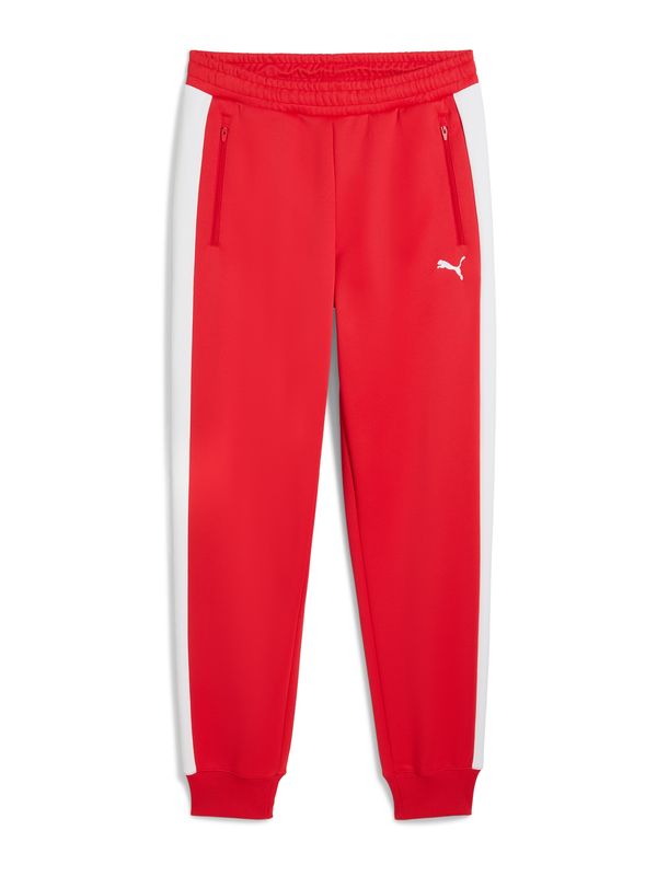 PUMA PUMA Sportske hlače 'T7 ALWAYS ON'  crvena / bijela