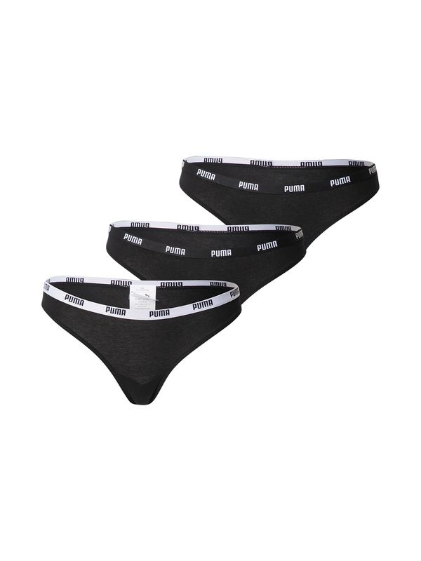 PUMA PUMA Tanga gaćice  crna / bijela