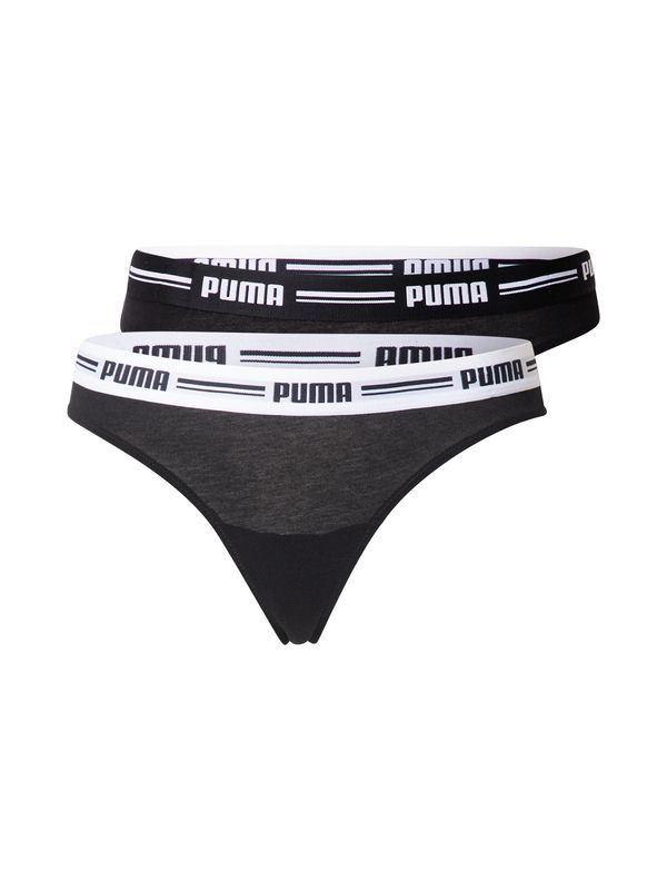 PUMA PUMA Tanga gaćice  crna / bijela