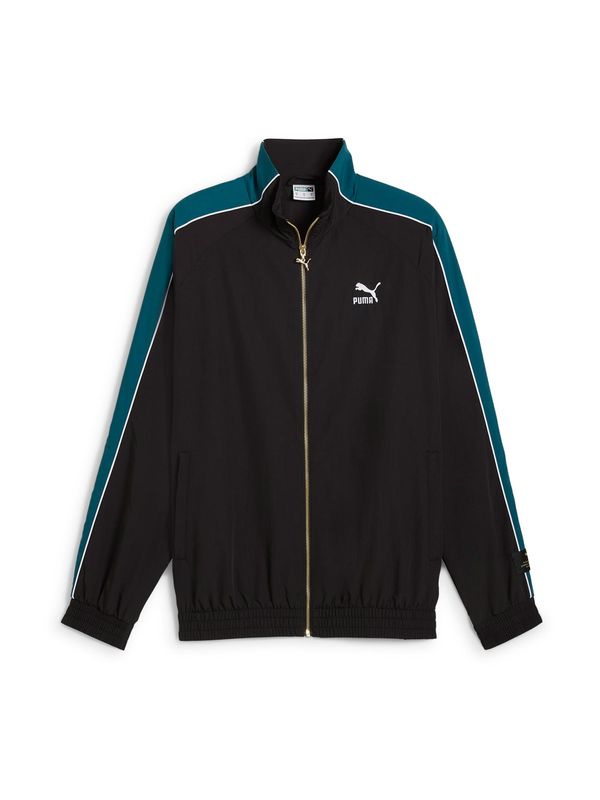 PUMA PUMA Tehnička jakna 'T7 PLAY.PARIS'  petrol / crna / bijela
