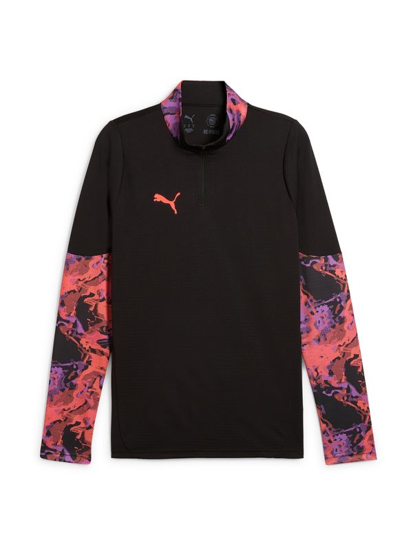 PUMA PUMA Tehnička sportska majica 'Individual Cup'  neonsko ljubičasta / malina / crna