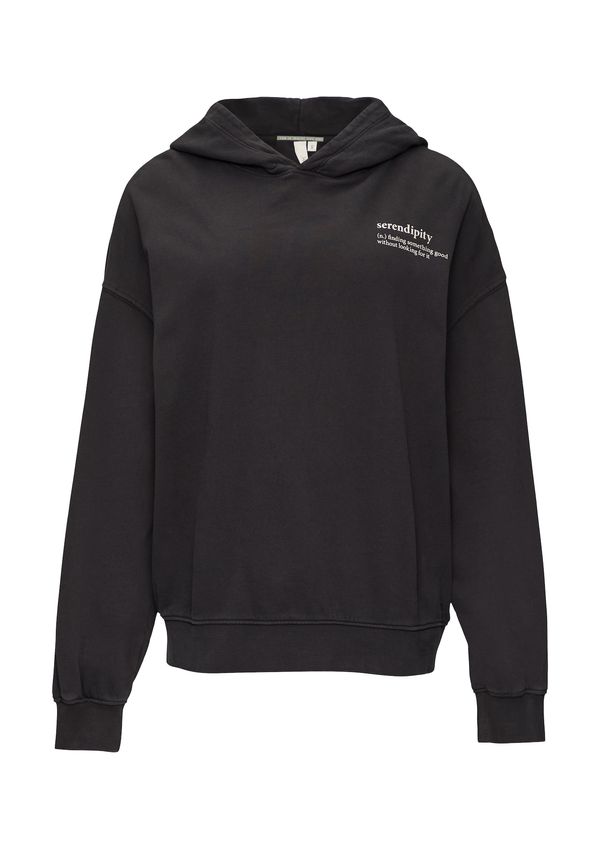 QS QS Sweater majica  crna / bijela