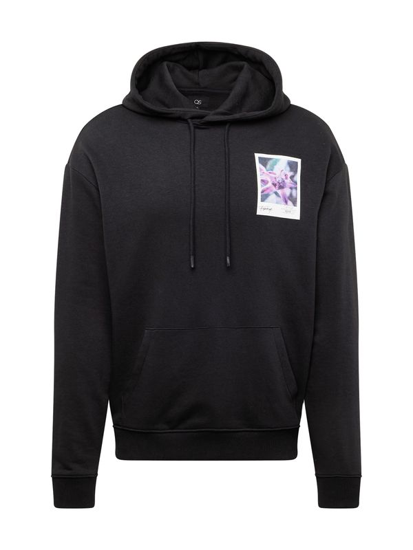 QS QS Sweater majica  siva / ljubičasta / crna / bijela