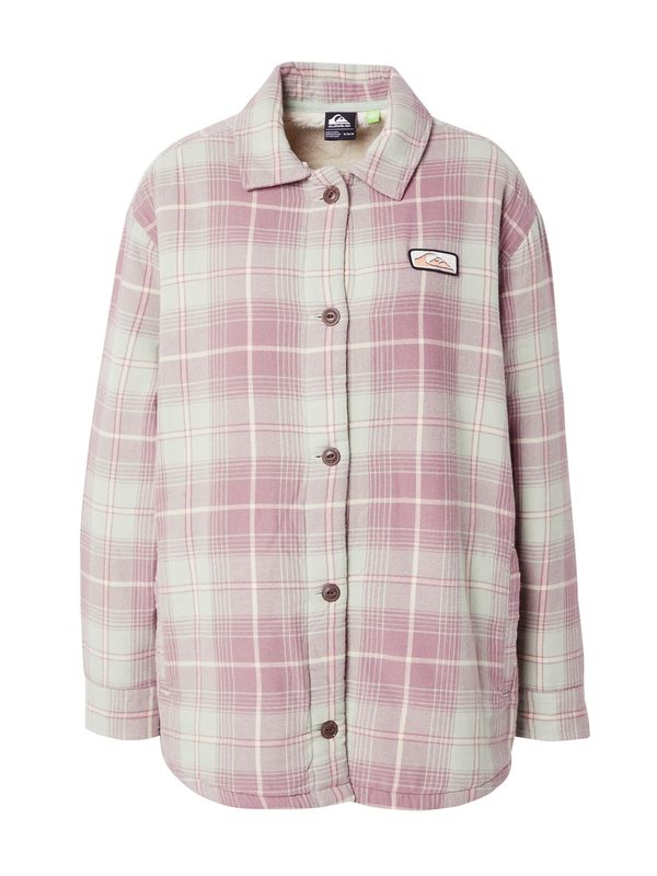 QUIKSILVER QUIKSILVER Prijelazna jakna 'UNIPLAID'  svijetlobež / sivkasto ljubičasta (mauve)