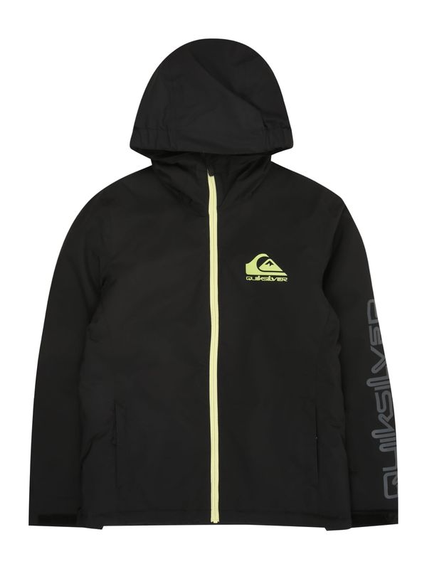 QUIKSILVER QUIKSILVER Sportska jakna 'MORTON YOUTH'  tamo siva / travnato zelena / crna