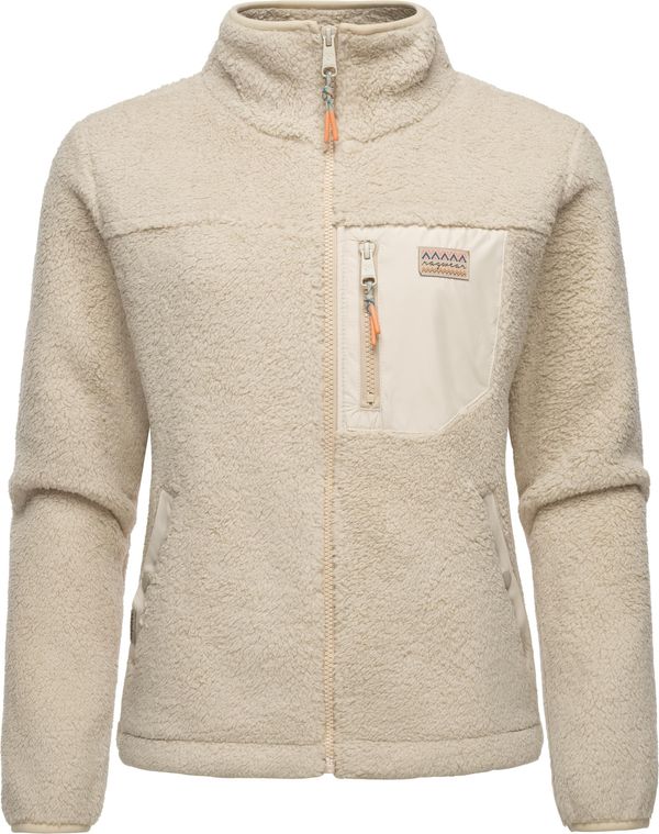Ragwear Ragwear Flis jakna 'Alaris'  bež / sivkasto bež / morsko plava / narančasta