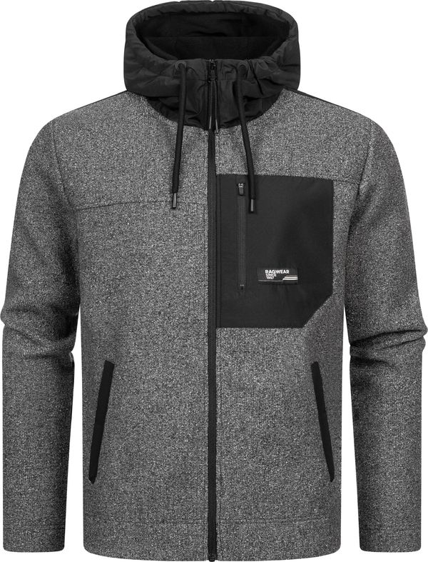 Ragwear Ragwear Flis jakna 'Brodney'  tamo siva / crna