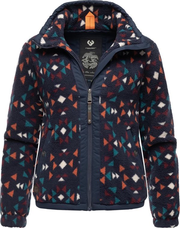 Ragwear Ragwear Flis jakna 'Nordicka Aztec'  mornarsko plava / žad / narančasta / bijela