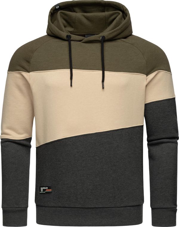 Ragwear Ragwear Sweater majica 'Thres'  svijetlobež / maslinasta / crna