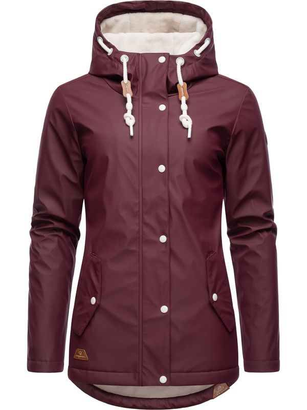 Ragwear Ragwear Tehnička jakna 'Marge'  hrđavo crvena / boja vina / bijela