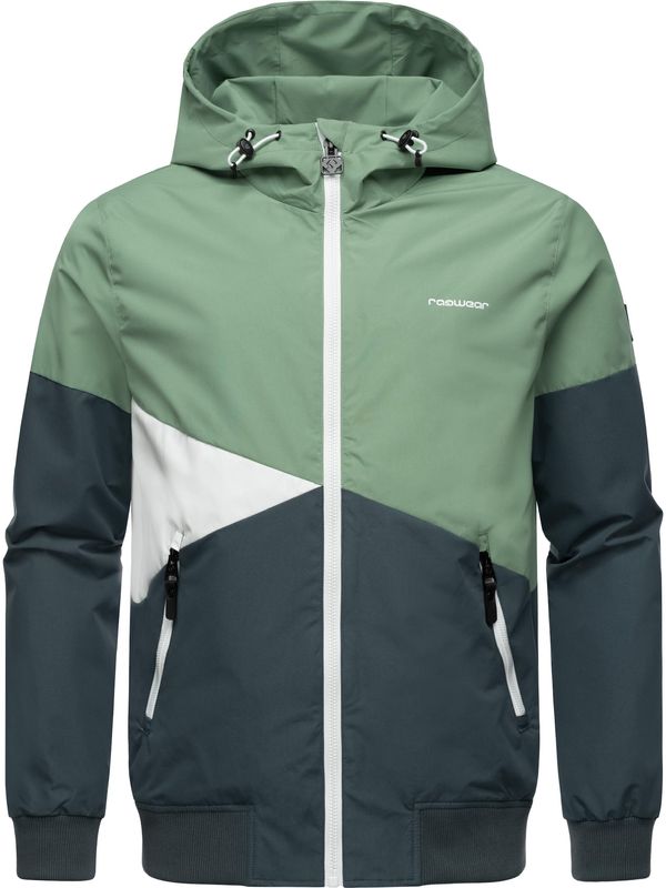 Ragwear Ragwear Tehnička jakna 'Renad'  tamo siva / zelena / bijela