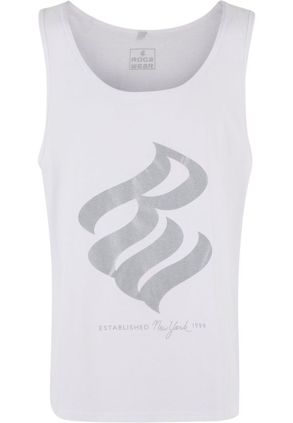 ROCAWEAR ROCAWEAR Majica  svijetlosiva / bijela