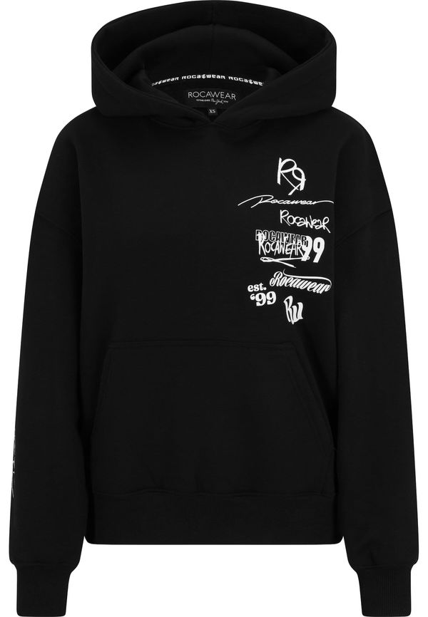 ROCAWEAR ROCAWEAR Sweater majica 'Rough'  crna / bijela