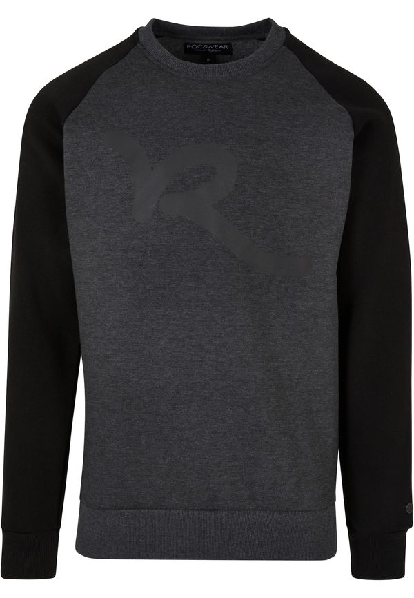 ROCAWEAR ROCAWEAR Sweater majica  tamo siva / crna