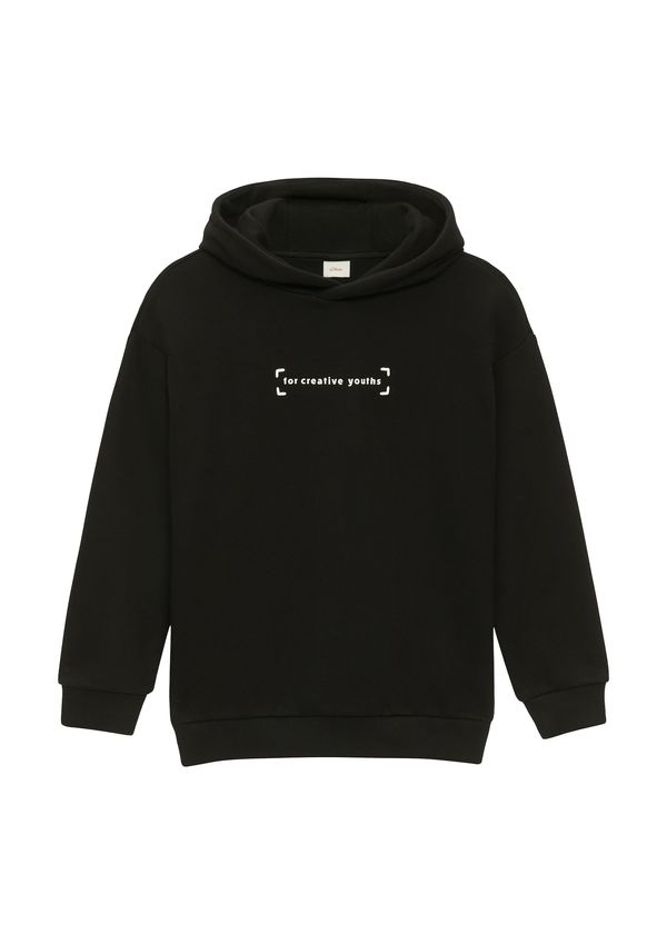 s.Oliver s.Oliver Sweater majica  crna / bijela