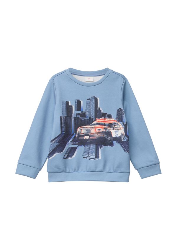 s.Oliver s.Oliver Sweater majica  morsko plava / kraljevsko plava / svijetlo crvena / prljavo bijela