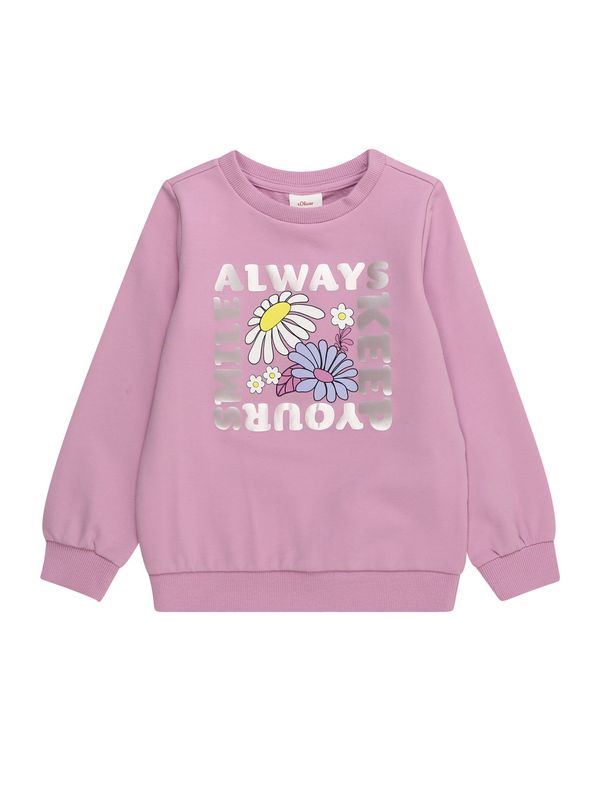 s.Oliver s.Oliver Sweater majica  žuta / svijetloljubičasta / bijela