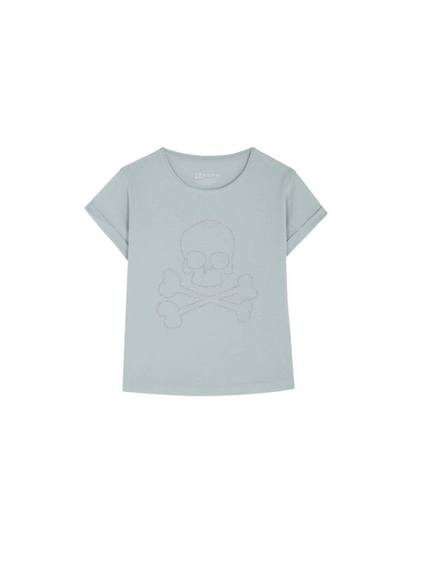Scalpers Scalpers Majica 'Shiny Skull'  zelena