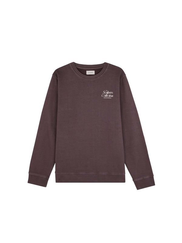 Scalpers Scalpers Sweater majica 'Collection'  smeđa / bijela