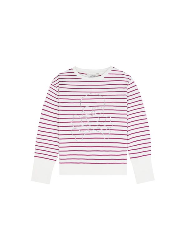 Scalpers Scalpers Sweater majica  sivkasto ljubičasta (mauve) / bijela