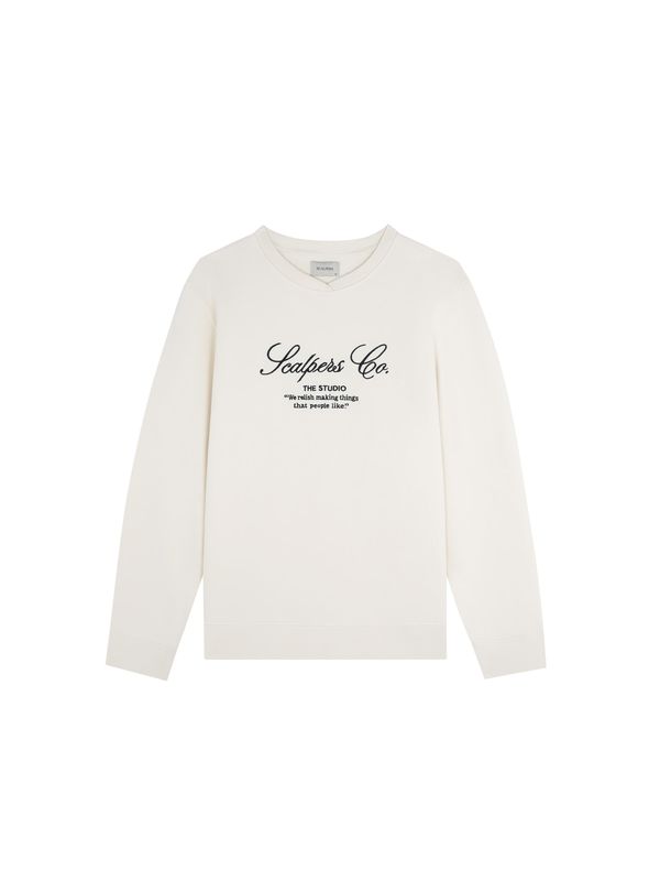 Scalpers Scalpers Sweater majica 'The Studio'  crna / prljavo bijela