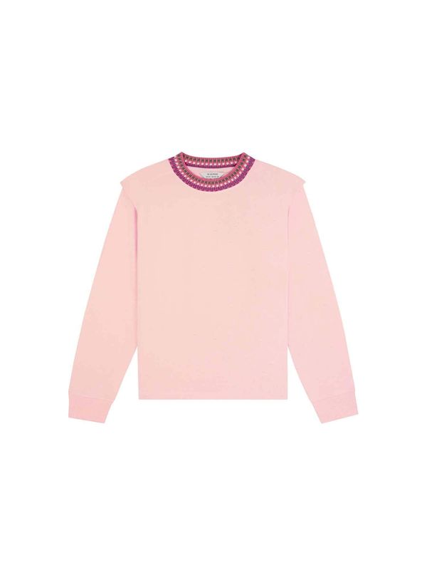 Scalpers Scalpers Sweater majica  zelena / rosé / svijetloroza