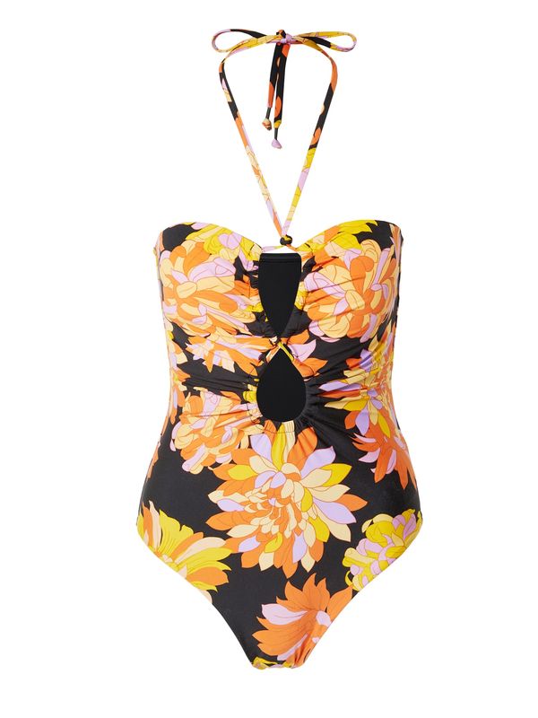 Seafolly Seafolly Jednodijelni kupaći kostim 'Palm Springs'  pastelno žuta / svijetloljubičasta / narančasta / crna