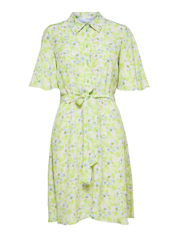 SELECTED FEMME SELECTED FEMME Košulja haljina 'TERESA'  svijetloplava / žuta / bijela