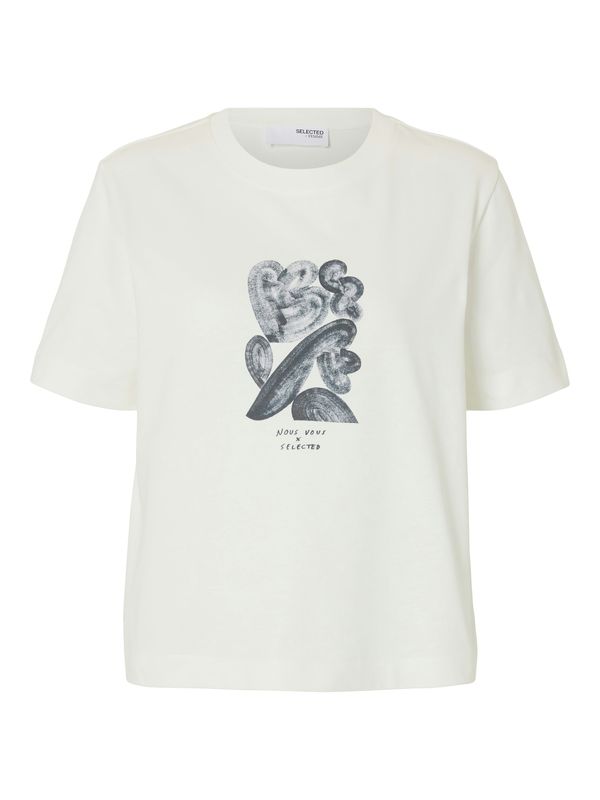 SELECTED FEMME SELECTED FEMME Majica 'SLFESSENTIAL'  crna / bijela