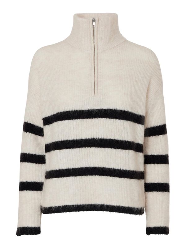 SELECTED FEMME SELECTED FEMME Pulover 'Slfmaline'  svijetlobež / crna