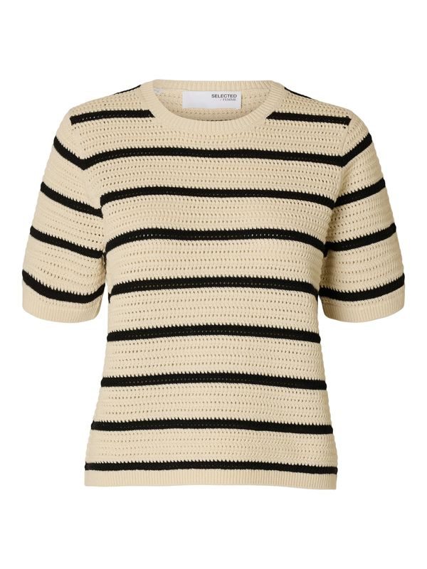 SELECTED FEMME SELECTED FEMME Pulover 'SLFVINNA'  bež / crna