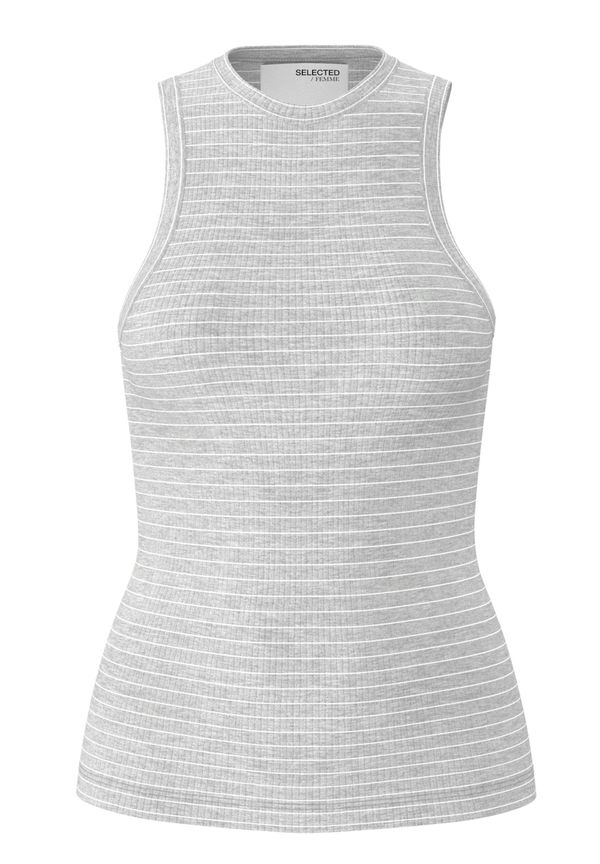 SELECTED FEMME SELECTED FEMME Top 'SLFANNA'  svijetlosiva / bijela