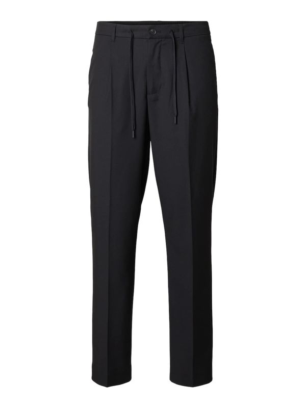 SELECTED HOMME SELECTED HOMME Hlače na crtu  crna
