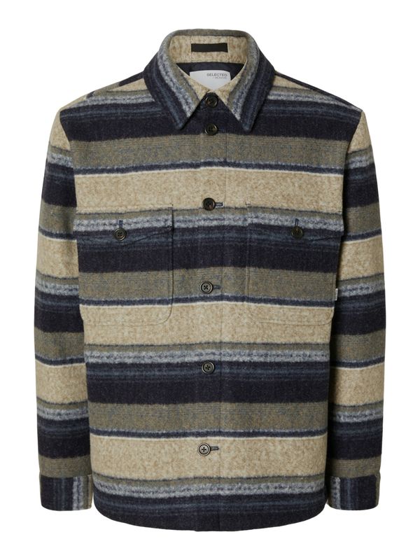 SELECTED HOMME SELECTED HOMME Majica 'SLHArchive'  noćno plava / opal / cappuccino / bijela