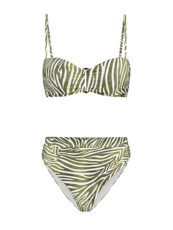 Shiwi Shiwi Bikini 'ZOE'  smeđa / svijetlosmeđa / svijetlozelena / bijela