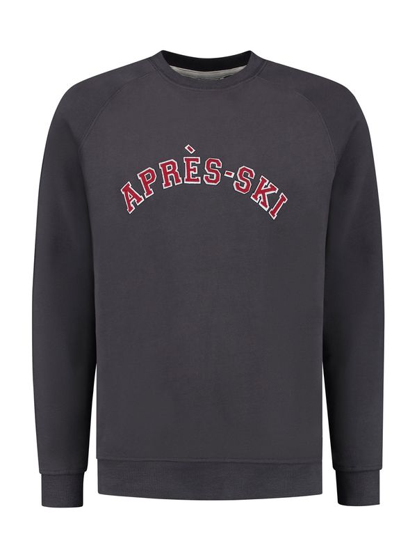 Shiwi Shiwi Sweater majica 'Apres Ski'  tamo siva / crvena / bijela