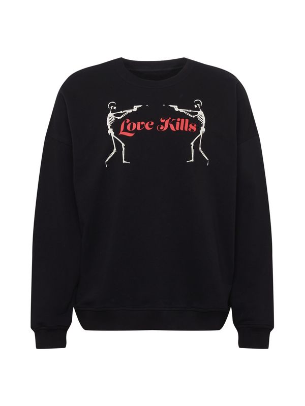 SHYX SHYX Sweater majica 'Asya'  crvena / crna / bijela