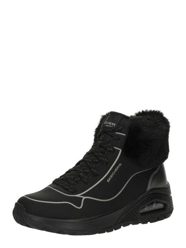 SKECHERS SKECHERS Gležnjače na vezanje 'UNO'  siva / crna