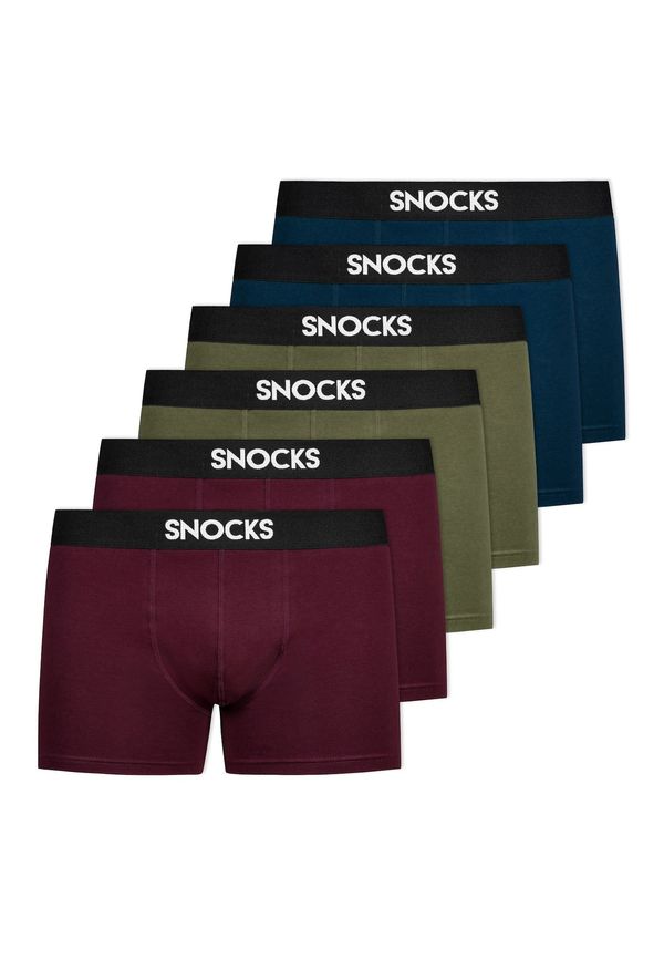 SNOCKS SNOCKS Bokserice  maslinasta / crna / bijela