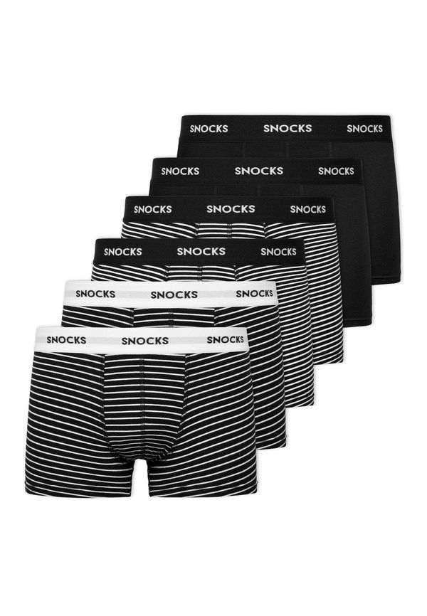 SNOCKS SNOCKS Bokserice  svijetlosiva / crna / bijela