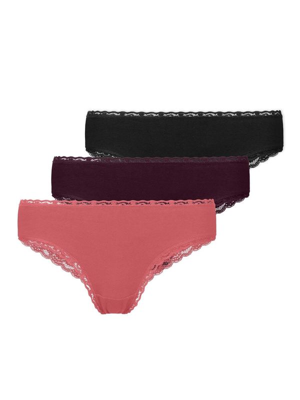 SNOCKS SNOCKS Slip  sivkasto ljubičasta (mauve) / boja vina / crna