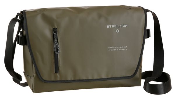 STRELLSON STRELLSON Messenger torba preko ramena 'Stockwell 2.0 Dorian'  svijetlosiva / maslinasta / crna