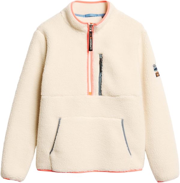 Superdry Superdry Flis jakna  ecru/prljavo bijela / losos
