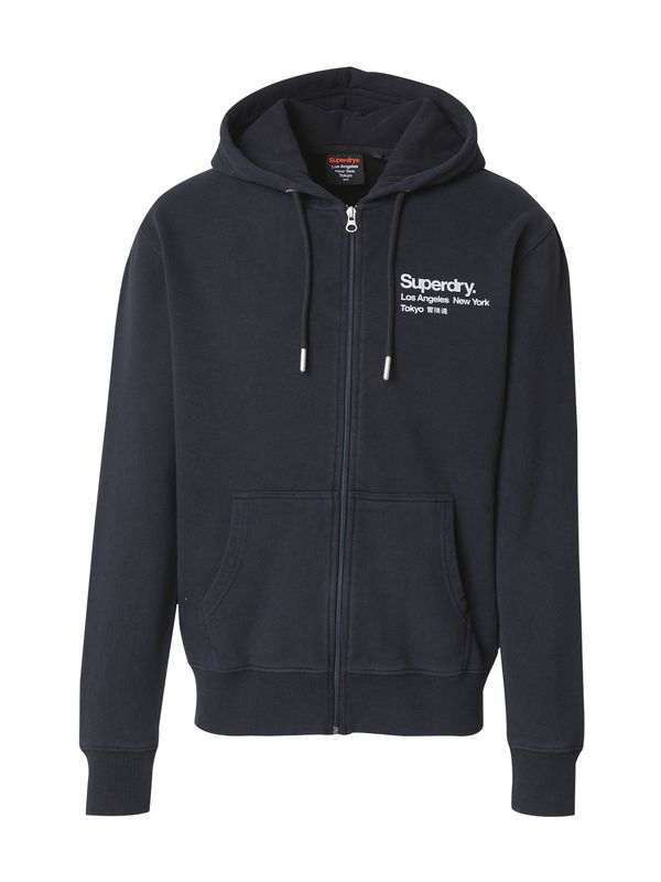 Superdry Superdry Gornji dio trenirke  crna / bijela