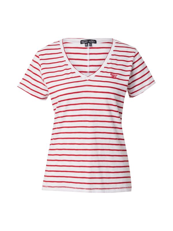 Superdry Superdry Majica 'STUDIOS'  crvena / bijela