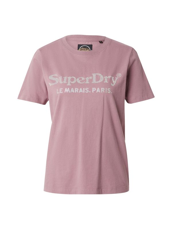 Superdry Superdry Majica 'VENUE'  siva / sivkasto ljubičasta (mauve)