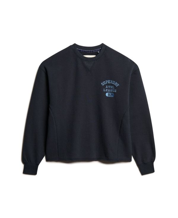 Superdry Superdry Sweater majica 'ATHLETIC'  morsko plava / tamno plava