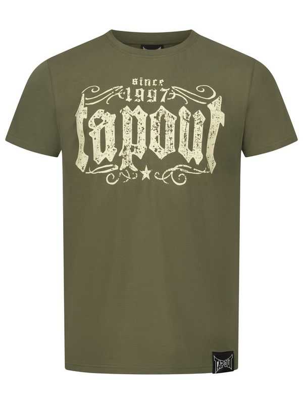 Tapout Tapout Majica 'CRASHED'  maslinasta / tamno zelena / bijela