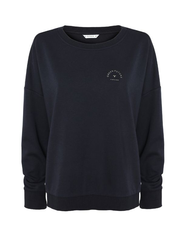 TATUUM TATUUM Sweater majica 'YOLANDA'  morsko plava / bijela